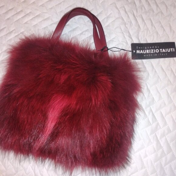 Exclusive Vintage and Rare Maurizio Taiuti w/ Faux Fur Pochette From Italy w/ T - Picture 4 of 4